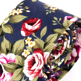Camellia Blue Crush Floral Cotton Tie 6cm